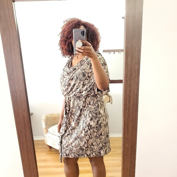 R&m Richards women dress animal print size 14W side zipper - Picture 3 of 15